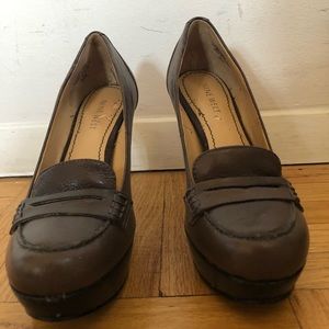 Nine West loafer style platform heels, 5 1/2